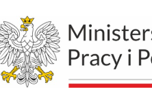 Flaga Polski, godło Polski oraz logo Ministerstwa Rodziny, Pracy i Polityki Społecznej